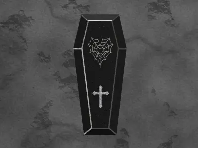 Stylish Vampire Coffin Free 3D model