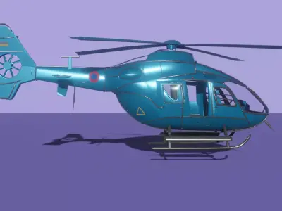 Chopper helicopter 3D model