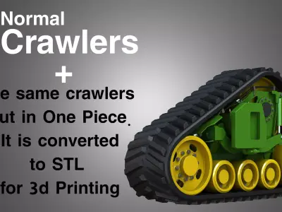 Crawler - Rubber Truck System 3D model