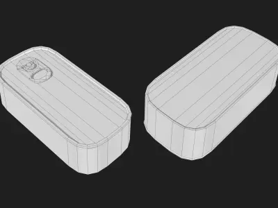 Canned Mackerel Low-poly 3D model