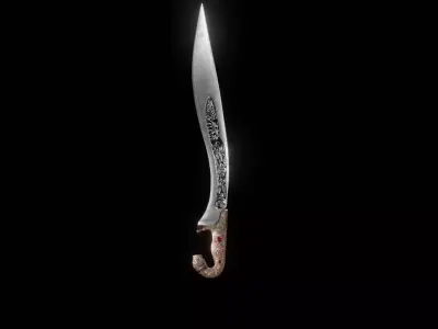 Kopis of Alexander the great Low-poly 3D model