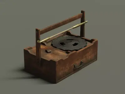 Japanese Smoking Set Low-poly 3D model