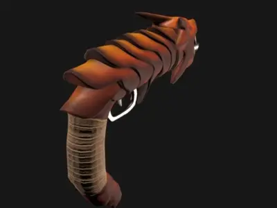 Dragon Gun Low-poly 3D model