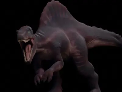 Spinosuarus Jurassic Park 3 Rigged And Animated 3D Model 3D model