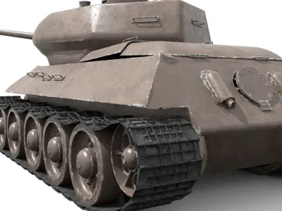 T-34-85 Soviet Medium TANK Free low-poly 3D model