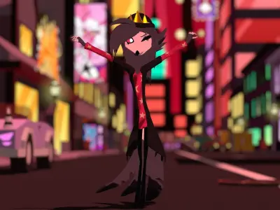 Octavia Goetia from Helluva Boss VRChat Avatar Low-poly 3D model