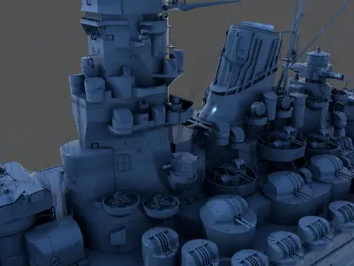 BATTLESHIP YAMATO - Commercial license - 1-200 scale 3D print model