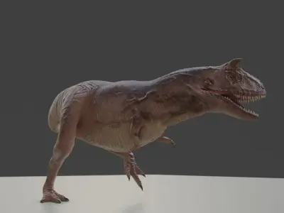 Carnotaurus tyrannosaurus rex Low-poly 3D model