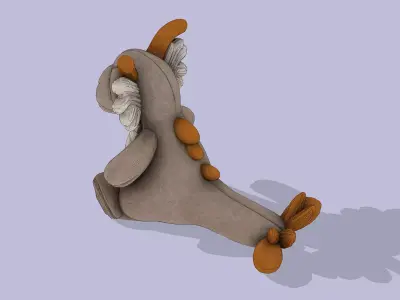Dragon Plush Low-poly 3D model