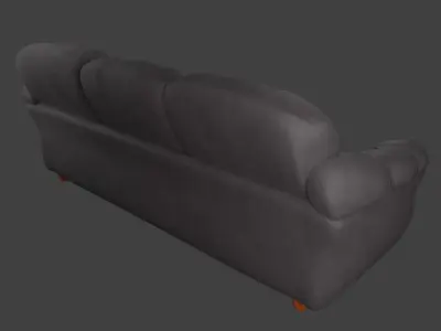 Couch with  Leather Variation Free low-poly 3D model