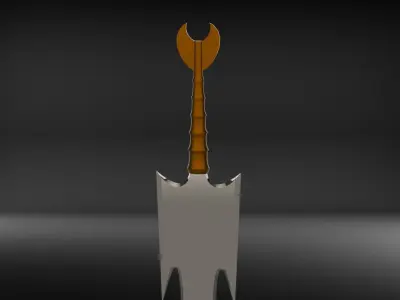 Warior Sword Low-poly 3D model