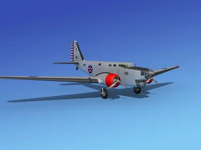 Douglas B-18A Bolo V02 3D model
