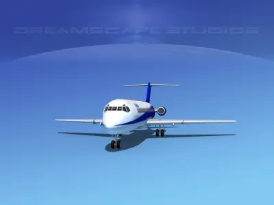 Douglas DC-9-30 Ariana Afghan Airlines 3D model