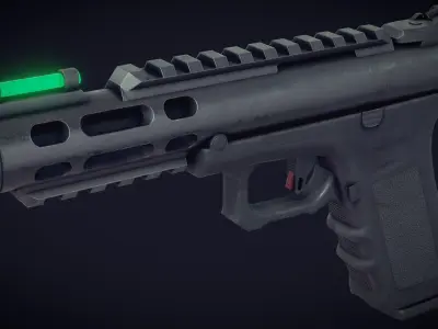 Glock Ruger Hybrid Free low-poly 3D model