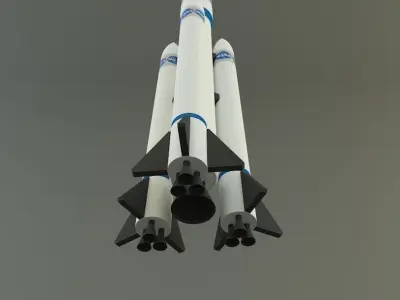 space rocket 3D model