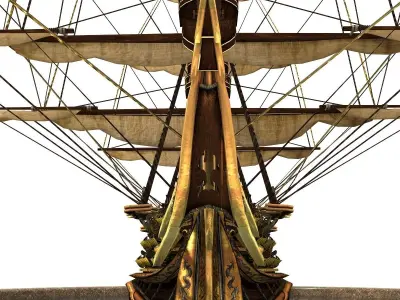 Pirate Ship Low-poly 3D model