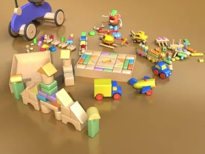 Toys Collection 10 Items 3D model