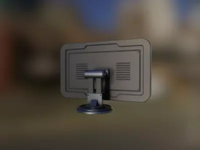 Sci-Fi Computer Screen Low-poly 3D model