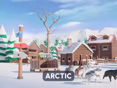 Arctic Low-poly 3D model