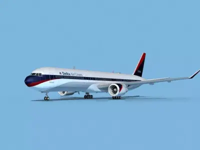 Boeing 767-400 Delta 2 3D model