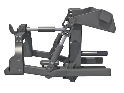 Bucket excavator with 3D model