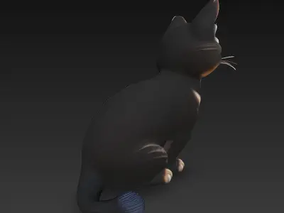 Cat Realistic 3D Model Basic - Low Poly Realistic  Low-poly 3D model