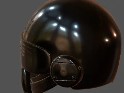 Gas mask helmet 3d model scifi Low-poly  Low-poly 3D model 553