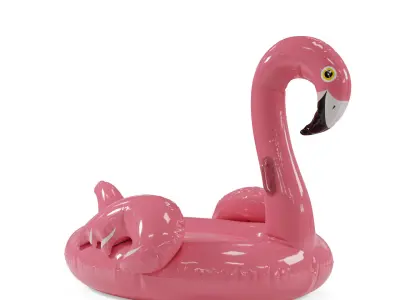 Inflatable Flamingo Low-poly 3D model