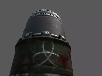 Grenade old rusty canister Free low-poly 3D model