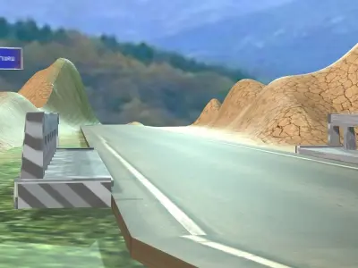  road in the valley Free 3D model