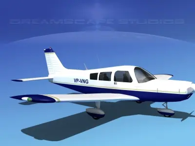 Piper PA-28-235 Cherokee  V04 3D model