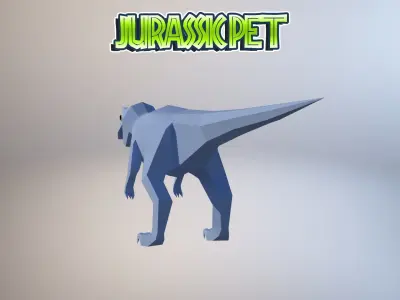 Allosaurus jurassic pet Low-poly 3D model