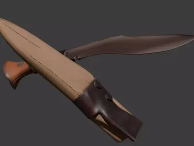 Nepali Popular Khukuri 3D model