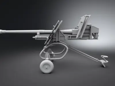 280mm sPzB 41 Scale model 3D print model