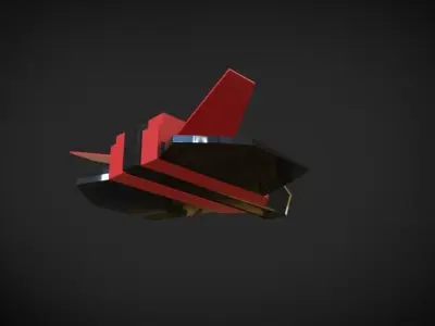 Spaceship VR11 Low-poly 3D model