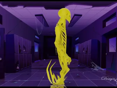 Alien Creeping Creature Resin 3D print model
