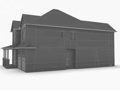 Cottage House 11  Low-poly 3D model