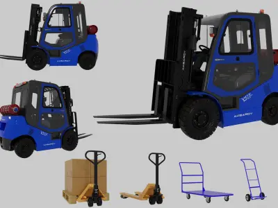 Fork lift truck JAC CPCD 25 3D model