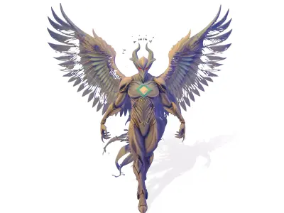 Celestial Fallen Angel blends 3D print model