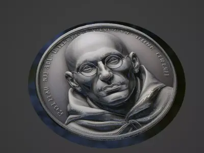 Foucault Medallion 3D print model