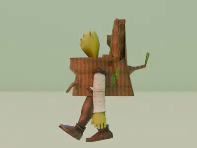 Shrek Skibidi  toilet 3D model