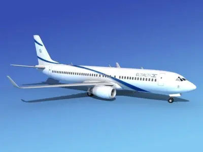 Boeing 737-800 El Al 3D model