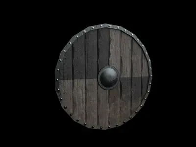 Viking Shield PBR Free low-poly 3D model