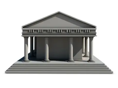 Classical temple 3D model