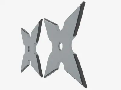 Mourning Star Ninja Shuriken Low-poly 3D model