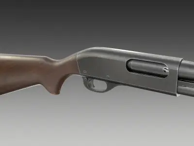Remington 870 Shotgun Low-poly 3D model