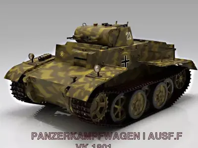 Panzer I Ausf F   VK1801 3D model