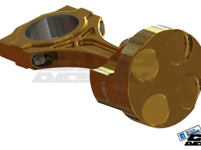 PINKI engine pistondesigned by Cosic Free 3D model