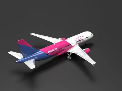 Airbus A320 WizzAir Livery 3D model