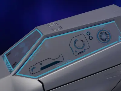 Moon Racer Low-poly 3D model